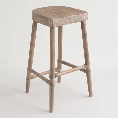 rustic wood gonesse bar stool
