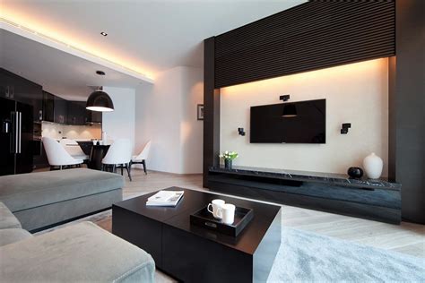 elegant simple living room  tv console design feature wall jpg