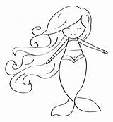 Mermaid Drawing Simple Cute Clipart Tail Clip Outline Coloring Ariel Drawings Pages Kids Line Getdrawings Colouring Cliparts Transparent Tails Hair sketch template