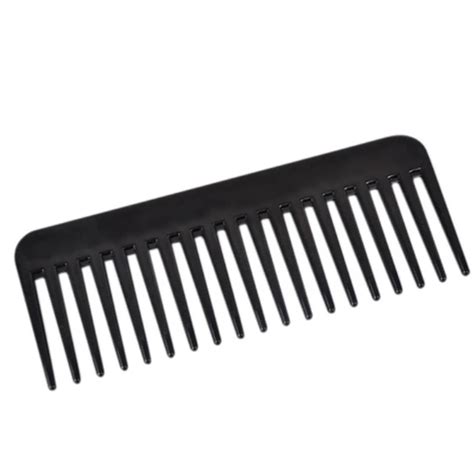 teeth wide tooth comb black plastic heat resistant large wide tooth comb  hair styling