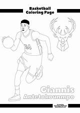Giannis Coloring Antetokounmpo Nba Pages sketch template