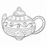 Teapot Relaxing sketch template