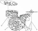 Coloring Pages Music Musical Drum Printable Band Mandala Adult Instruments Notes Drums Set Sheets Colouring Adults Getcolorings Drawing Mandolin Color sketch template