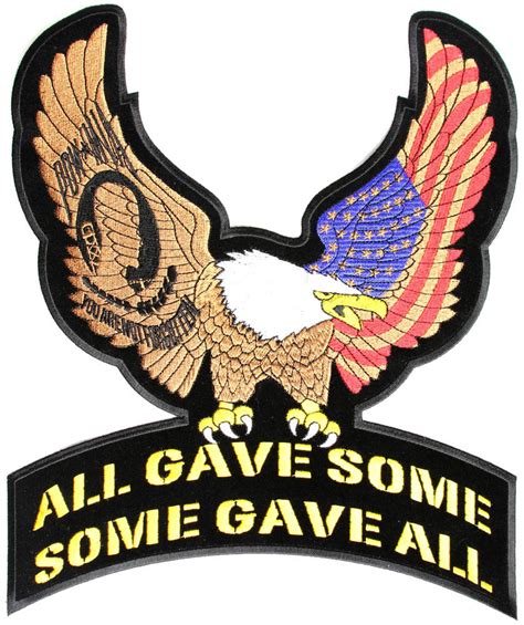 pow mia eagle  raised wings  gave   gave  large