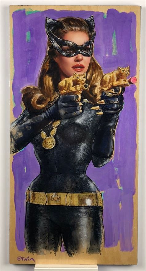 Catwoman Original Painting By Olivia De Berardinis Ebay