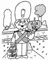 Coloring Halloween Pages Trick Moody Judy Treat Treating Printables Popular sketch template