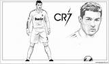 Ronaldo Cristiano Pages Coloring Cr7 Color Vector Behance Print sketch template