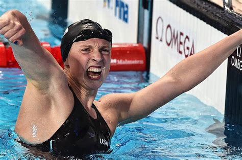 american swimmer katie ledecky wins fifth gold wsj
