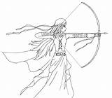 Archer Coloring Pages Artemis Female Coloriage Fantasy Shinto Elven Justice Color Getdrawings Sketch Deviantart Template Tableau Choisir Un sketch template