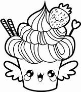 Coloring Pages Kawaii Food Cupcake Background Pngkey sketch template