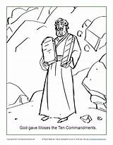Coloring Commandments Moses God Ten Gave Kids Sunday School Pages Bible Printable Activity Activities Zone Laws His Pdf Exodus Number sketch template