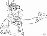 Muppets Colorare Muppet Drum Gonzo Getdrawings sketch template