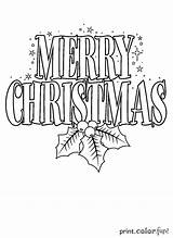 Merry Christmas Sign Drawing Coloring Printable Print Color Book Printcolorfun Stars sketch template