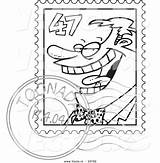 Stamp Postmarked Toonaday Getdrawings Vectorified Vecto Rs sketch template