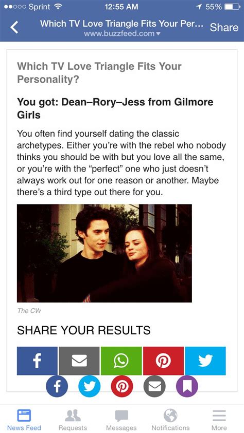 which tv love triangle fits your personality gilmore girls rory dean