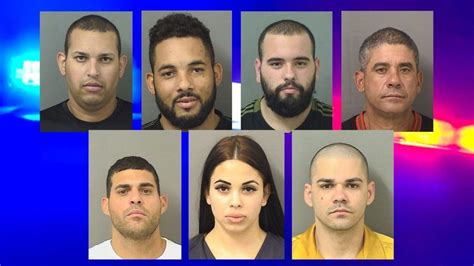 seven people from miami dade arrested in palm beach county wpec