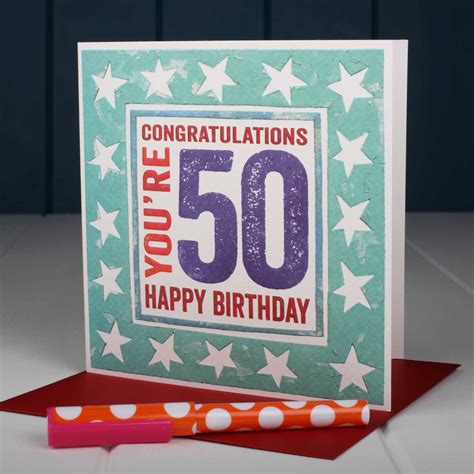 Happy 50th Birthday Card By Nest
