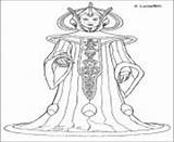 Wars Coloring Pages Star Amidala Queen sketch template