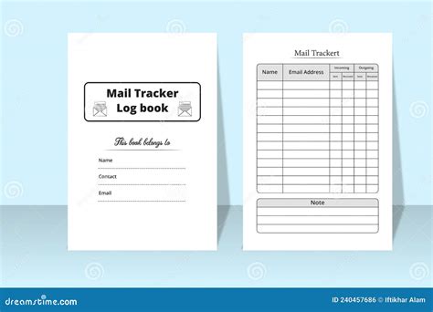 mail tracker kdp interior logbook mail tracker journal template