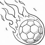Voetbal Flames Pintar Flaming Balones Jersey Lhfgraphics Howtowiki Bille Sheets sketch template