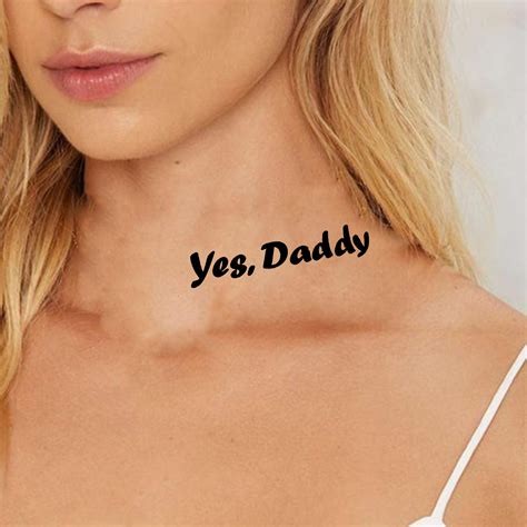 kinky temporary tattoos yes daddy sexy naughty body etsy