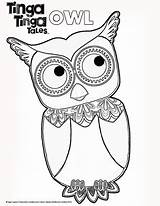 Tinga Owl sketch template