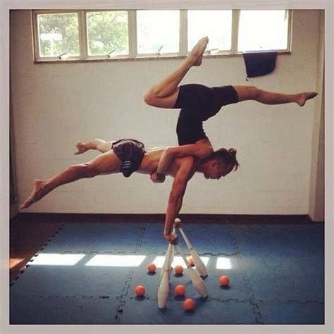 Acro Yoga Balance On Clubs Circus Acro Yoga