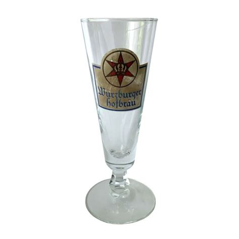 Wurzburger Hofbrau Pilsner Beer Glass Size 8 Fl Oz Vintage Cup Ebay
