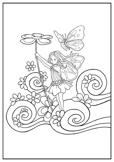 fairy coloring pages  adults