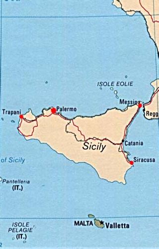 Sicily Latitude Longitude Absolute And Relative Locations World Atlas