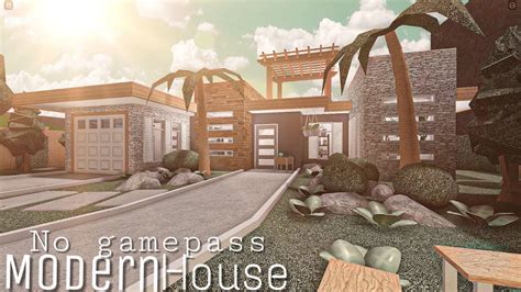 roblox bloxburg  gamepass modern house house build youtube home building design house