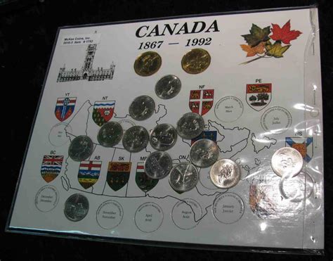 canada commemorative coin set  fancy display board