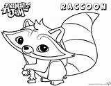 Jam Coloring Animal Pages Raccoon Printable Kids Bettercoloring sketch template