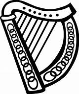 Coloring Harp Celtic Getcolorings Pages sketch template