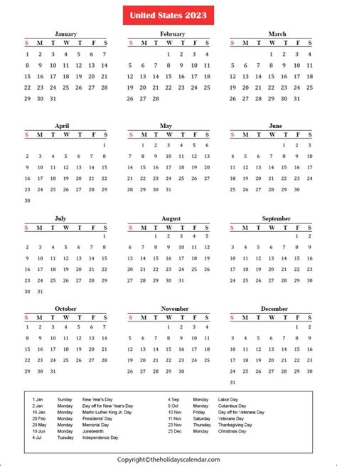 public holidays   yearly printable calendar