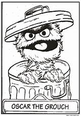 Coloring Trash Garbage Oscar Grouch Pages Getcolorings Getdrawings sketch template