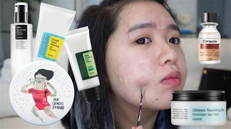 Korean Skincare Routine For Oily Acne Prone Skin Youtube