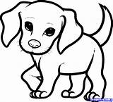Trace Easy Dogs Pages Colouring Puppy Draw Beagle Step Dog Drawing Coloring Cute Baby Col Animals Things Kids Puppies sketch template
