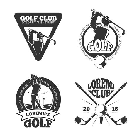 vintage golf club vector labels emblems badges  logos  microvector thehungryjpeg