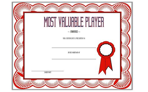 mvp certificate template  superb award ideas