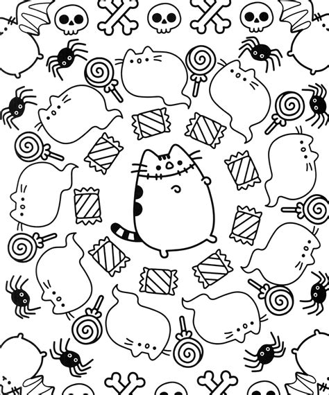 pusheen coloring pages   print coloringbay