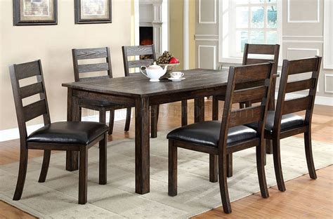 cmt edmonton dining table  dark walnut woptional chairs
