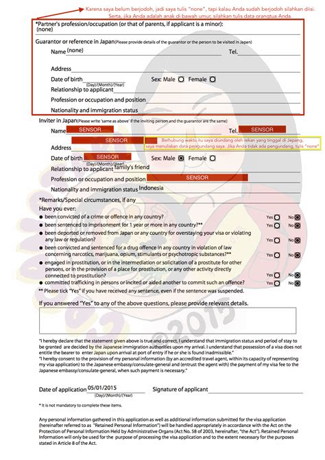 Contoh Pengisian Formulir Surat Perjalanan Republik