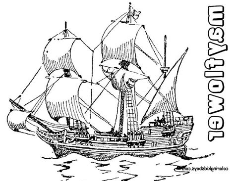 mayflower coloring page coloring home