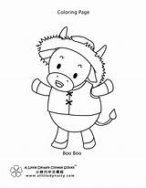 Boo Coloring sketch template