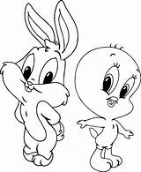Tweety Coloring Bugs Small Wecoloringpage Baby Bunny sketch template