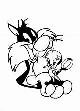 Sylvester Tweety Coloring Pages Kids Color Print Getcolorings Funny Amp sketch template