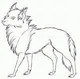 Coloring Pages Anime Animals Wolf Comments sketch template