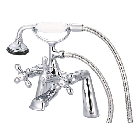 Vintage Classic 7 Inch Spread Deck Mount Tub Faucet With Handheld