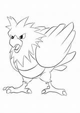 Pokemon Spearow Coloring Pages Generation Normal Flying Kids sketch template